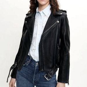 NWT Maje Leather Biker Jacket